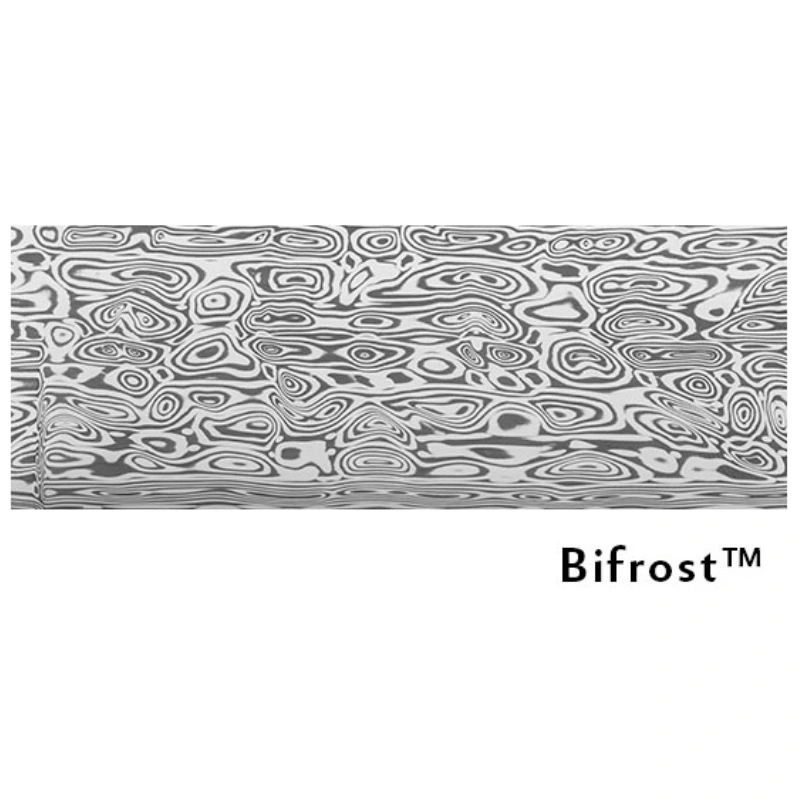 Damasteel DS93X damaszkolt acél – Bifrost – 2,5 × 25 mm – cm-re rendelhető