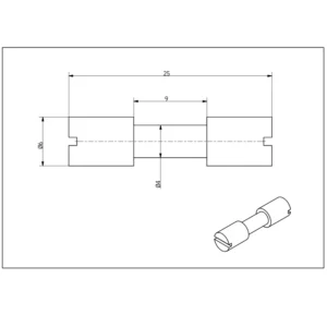 Corby csavar D6/4 [mm] × 25 [mm], 1 pár