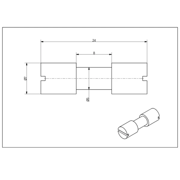 Corby csavar D7/5 [mm] × 24 [mm], 1 pár