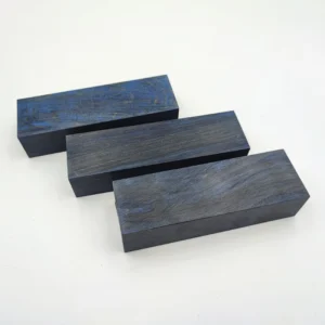 Stabilized beech wood with fungal patterns, raw material for knives, assorted colors