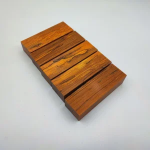 Stabilized beech wood grip material, colored, orange